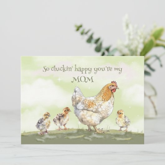 Zo Klokkend Blij Dat Jij Mijn MOEDER Bent Moederda Feestdagenkaart (Staand voorkant)