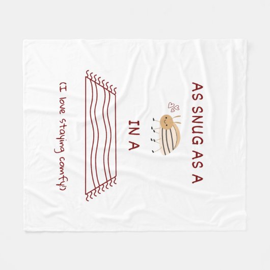 Zo knus als een bug in een tapijtidioom fleece deken (Voorkant (Horizontaal))