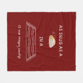 Zo knus als een bug in een tapijtidioom fleece deken (Voorkant (Horizontaal))