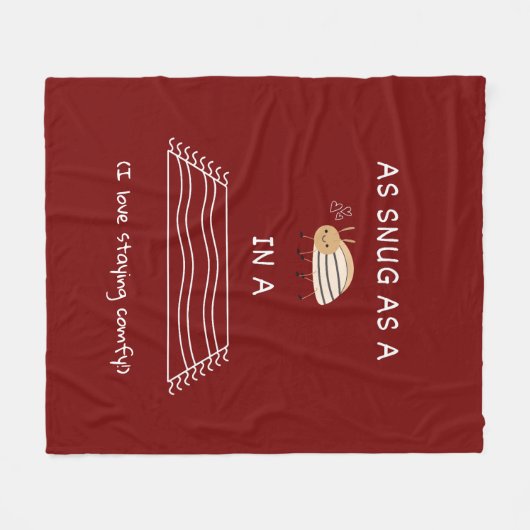 Zo knus als een bug in een tapijtidioom fleece deken (Voorkant (Horizontaal))