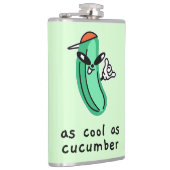 Zo koel als komkommer – kolf heupfles (Rechts)