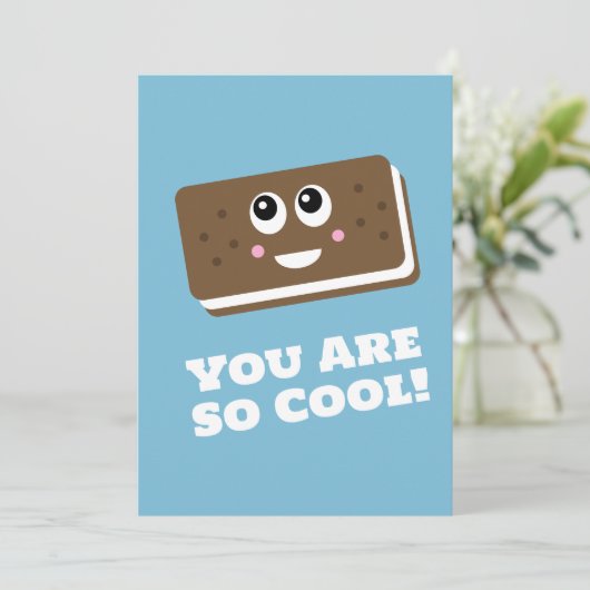 Zo koele Ice Cream Sandwich Kaart (Staand voorkant)