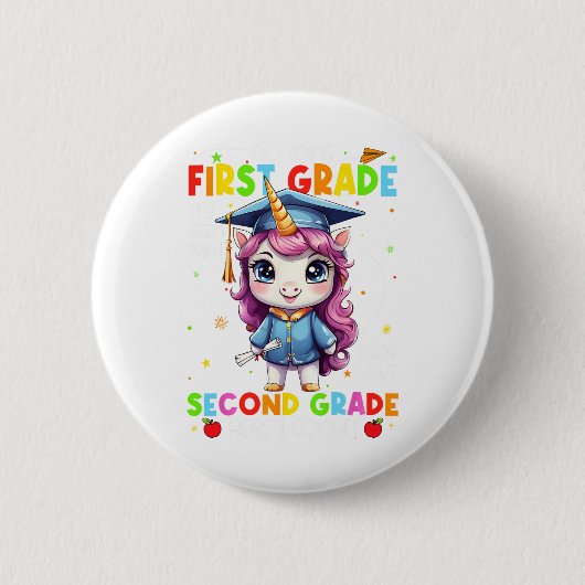 Zo lang 1e klas Afstuderen laatste schooldag Ronde Button 5,7 Cm (Voorkant)