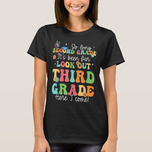 Zo lang 2e klas Afstuderen 3e klas hier kom ik T-shirt (Voorkant)