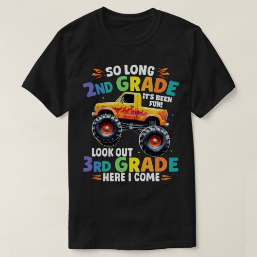 Zo lang 2e klas Afstuderen Monster Truck T-shirt (Design voorkant)