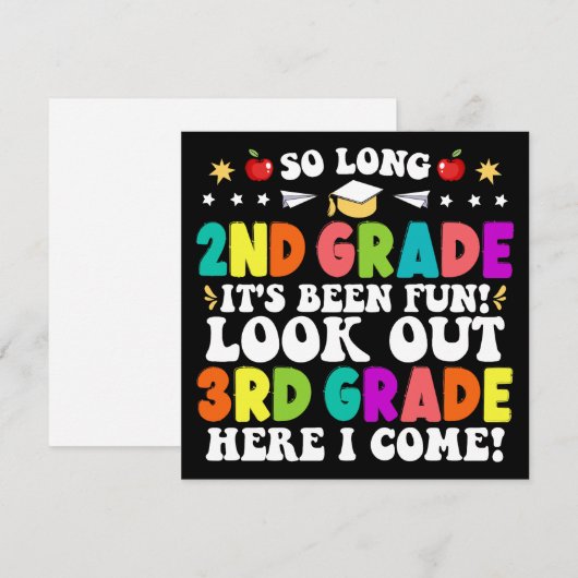 Zo lang 2e klas kijk uit 3e klas Afstuderen Aankondiging (Voorkant / Achterkant)