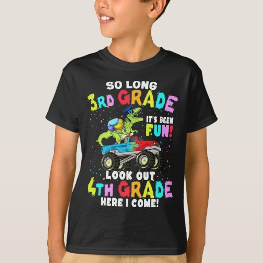 Zo lang 3e klas Afstuderen T rex dinosaurus T-shirt (Voorkant)