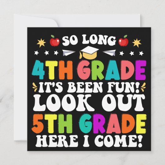 Zo lang 4e klas kijk uit 5e klas afstuderen aankondiging (Voorkant)