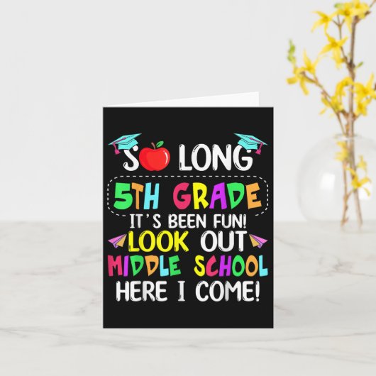 Zo lang 5e klas Afstuderen middelbare school hier Kaart (Gele Bloem)