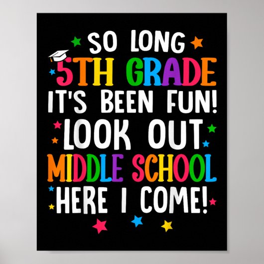 Zo lang 5e klas Afstuderen middelbare school hier Poster (Voorkant)