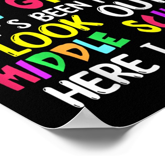 Zo lang 5e klas Afstuderen middelbare school hier  Poster (Hoek)