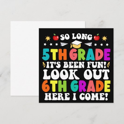 Zo lang 5e klas kijk uit 6e klas Afstuderen Aankondiging (Voorkant / Achterkant)