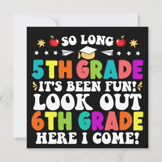 Zo lang 5e klas kijk uit 6e klas Afstuderen Aankondiging (Voorkant)