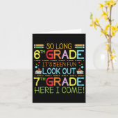 Zo lang 6e klas - kijk uit 7e klas! kaart (Gele Bloem)