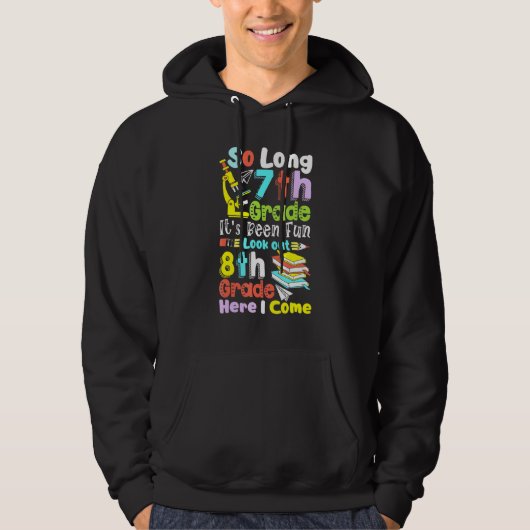 Zo lang 7e graad 8e graad hier kom ik afstuderen hoodie (Voorkant)