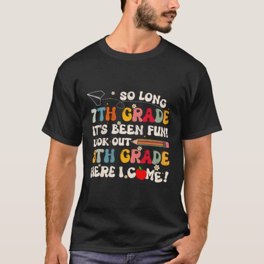 Zo lang 7e graad 8e rang Afstuderen laatste dag va T-shirt (Voorkant)