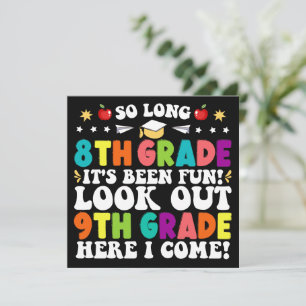 Zo lang 8e klas kijk uit 9e klas Afstuderen Aankondiging