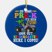 Zo lang, kijk uit naar Kindergarten T rex Keramisch Ornament (Voorkant)