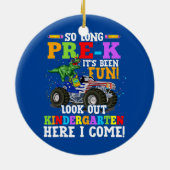 Zo lang, kijk uit naar Kindergarten T rex Keramisch Ornament (Achterkant)