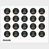Zo lang kleuterschool Afstuderen 1e klas Kinder jo Ronde Sticker (Vel)