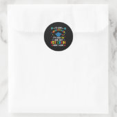 Zo lang kleuterschool Afstuderen 1e klas Kinder jo Ronde Sticker (Tas)