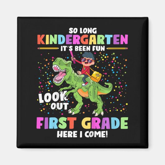 Zo lang kleuterschool Afstuderen CL 2023 Dinosauru Magneet (Voorkant)