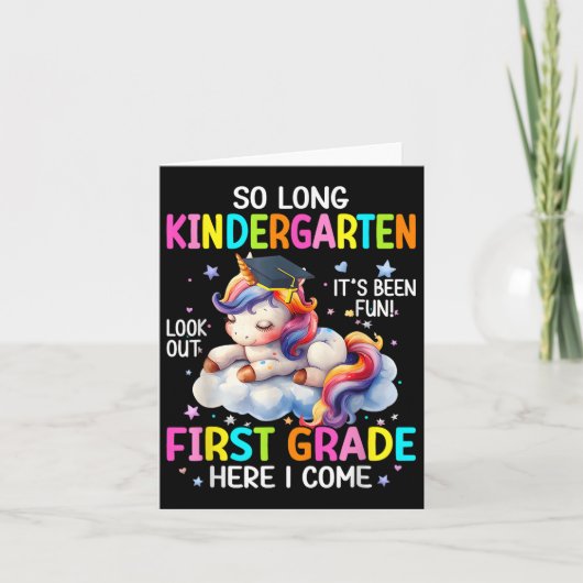 Zo lang kleuterschool Afstuderen CL 2025 Eenhoorn  Kaart (Voorkant)