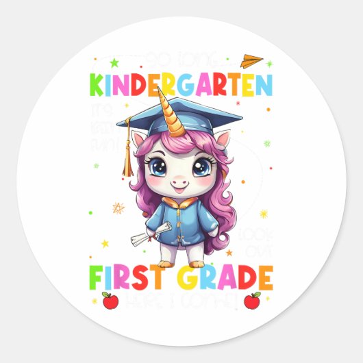 Zo lang kleuterschool Afstuderen Laatste dag van s Ronde Sticker (Voorkant)