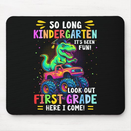 Zo lang kleuterschool Afstuderen Monster Truck Din Muismat (Voorkant)