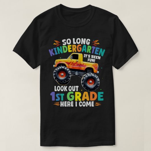 Zo lang kleuterschool Afstuderen Monster Truck T-shirt (Design voorkant)