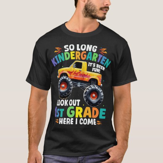 Zo lang kleuterschool Afstuderen Monster Truck T-shirt (Voorkant)
