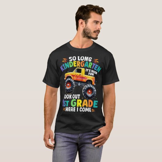 Zo lang kleuterschool Afstuderen Monster Truck T-shirt (Voorkant volledig)