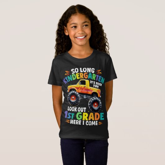 Zo lang kleuterschool Afstuderen Monster Truck T-shirt (Voorkant volledig)