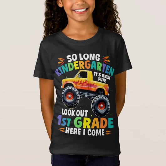 Zo lang kleuterschool Afstuderen Monster Truck T-shirt (Voorkant)