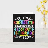 Zo lang kleuterschool blij laatste dag van school  kaart (Gele Bloem)