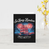 Zo lang Londen had een goede run grappig 4 juli Kaart (Gele Bloem)