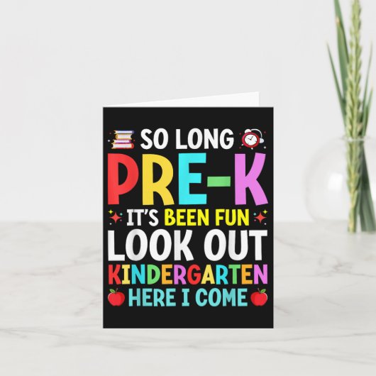 Zo lang Pre-k Afstuderen Afstuderen Docent Kind Bo Kaart (Voorkant)