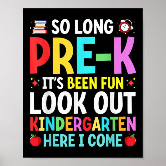 Zo lang Pre-k Afstuderen Afstuderen Docent Kind Bo Poster (Voorkant)