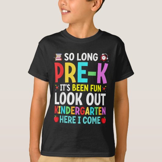 Zo lang Pre-k Afstuderen Afstuderen Docent Kind Bo T-shirt (Voorkant)