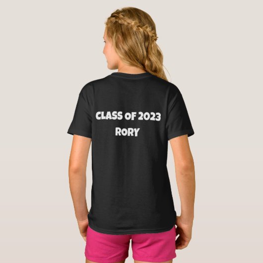 Zo lang pre-K Afstuderen Douane T-shirt (Achterkant volledig)