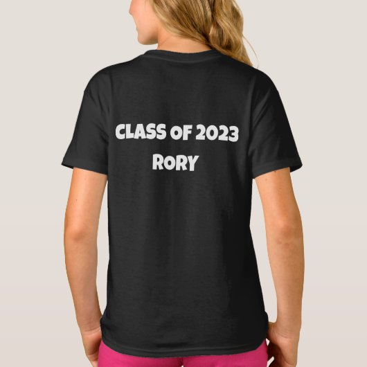 Zo lang pre-K Afstuderen Douane T-shirt (Achterkant)