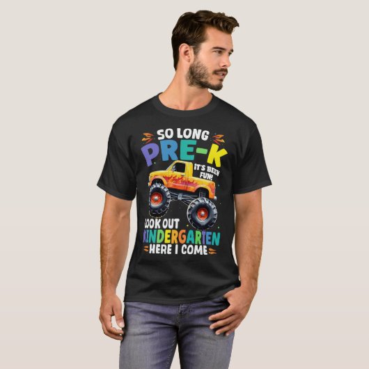 Zo lang Pre-K Afstuderen Monster Truck T-shirt (Voorkant volledig)