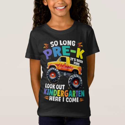 Zo lang Pre-K Afstuderen Monster Truck T-shirt (Voorkant)