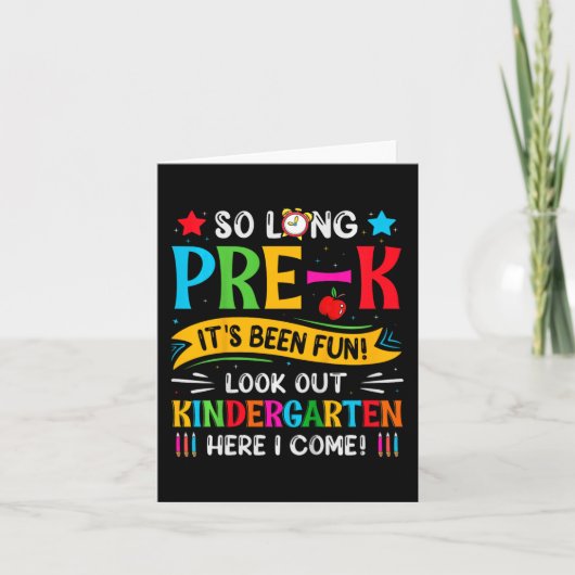 Zo lang pre-k Kindergarten hier Afstuderen vorige  Kaart (Voorkant)