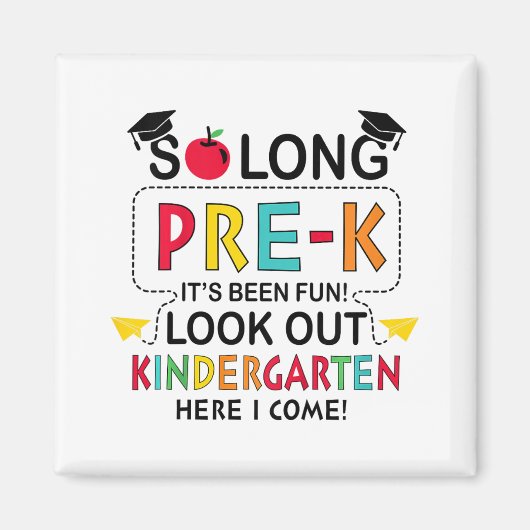 Zo lang pre-k Kindergarten hier Afstuderen vorige Magneet (Voorkant)