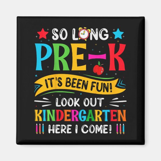 Zo lang pre-k Kindergarten hier Afstuderen vorige  Magneet (Voorkant)