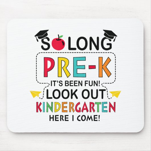 Zo lang pre-k Kindergarten hier Afstuderen vorige Muismat (Voorkant)