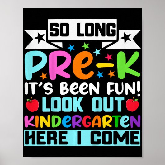 Zo lang pre-k Kindergarten hier Afstuderen vorige  Poster (Voorkant)