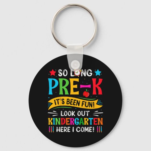 Zo lang pre-k Kindergarten hier Afstuderen vorige Sleutelhanger (Voorkant)
