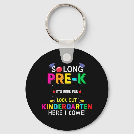 Zo lang pre-k Kindergarten hier Afstuderen vorige Sleutelhanger (Voorkant)